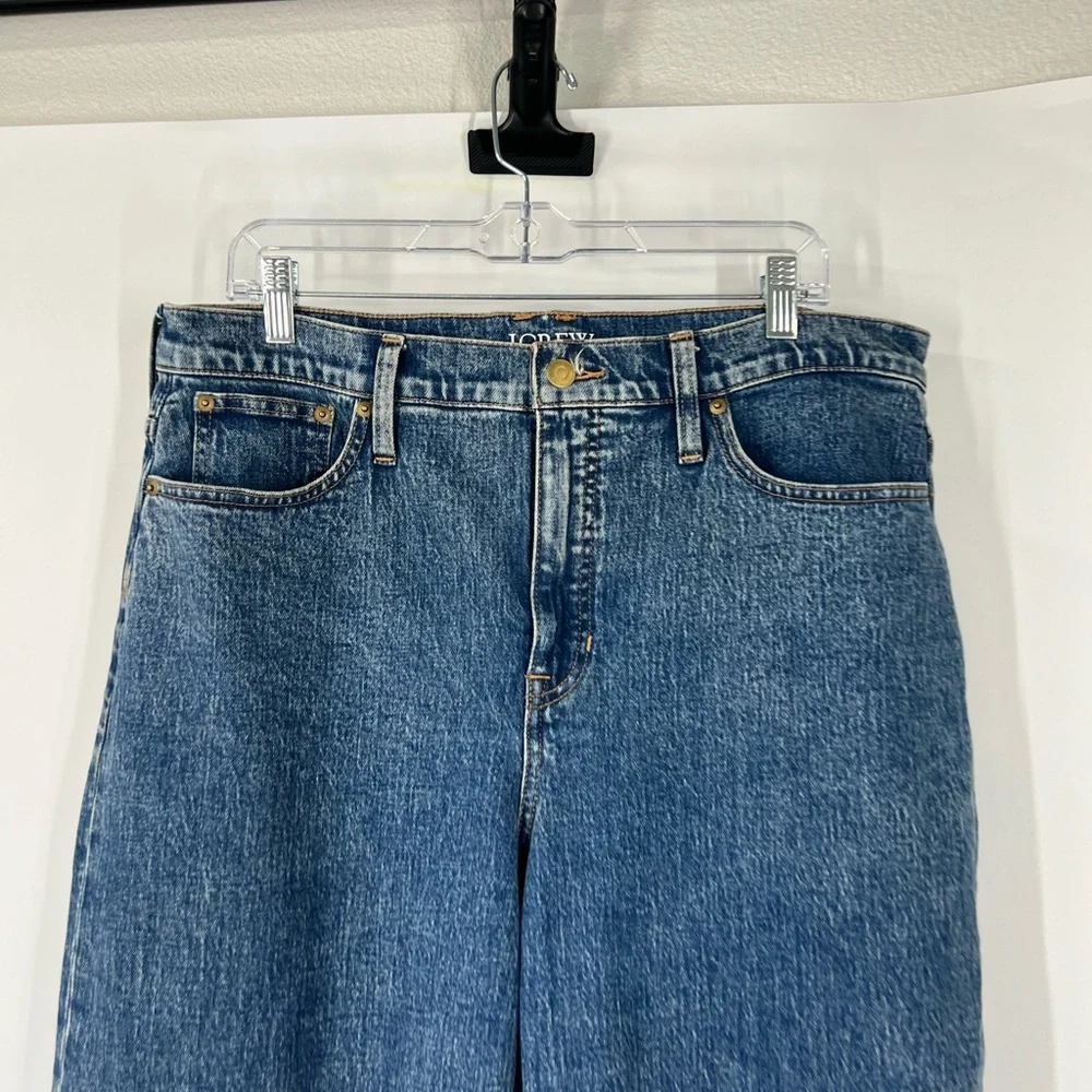 J. Crew Slim Wide-Leg Jeans High Rise Raw Hem